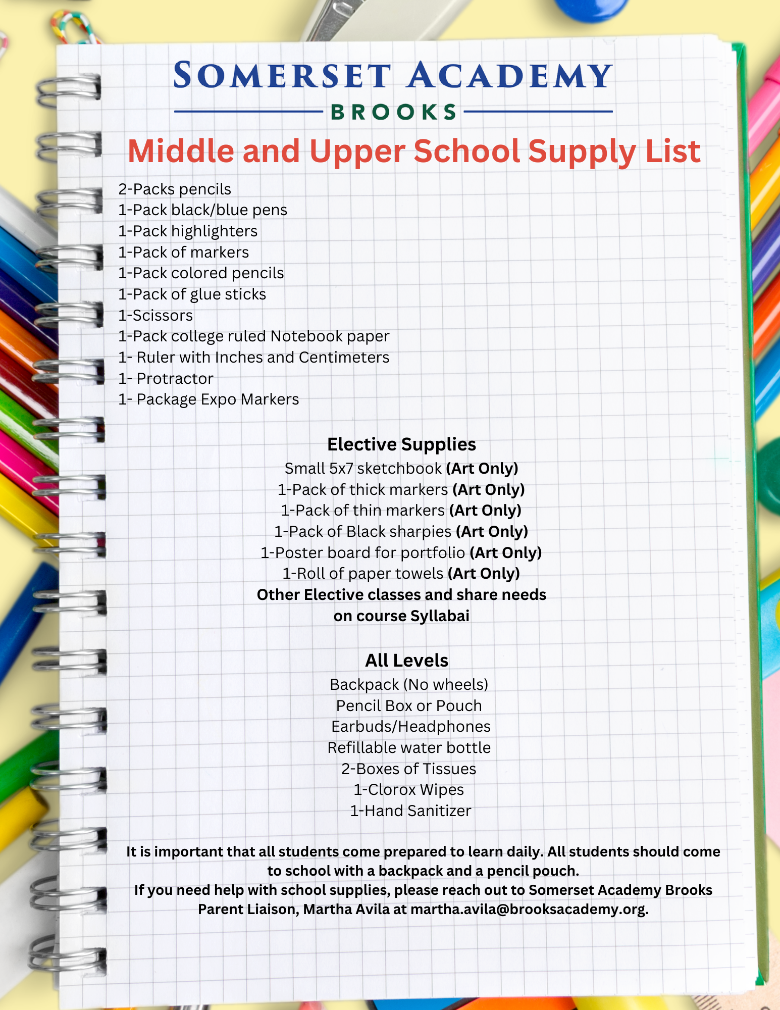 FAQs / What is the school supply list?